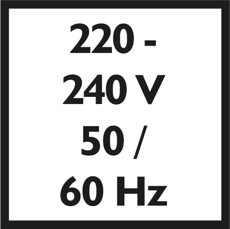 Anschlusswerte 220-240 V, 50-60 Hz