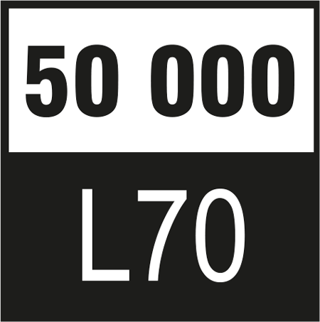 Lebensdauer 50000-L70
