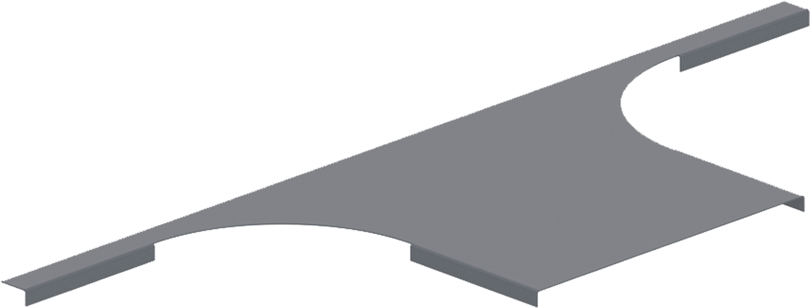 KBL-DTA Deckel T-Abzweig 300 mm Stahlblech, Sendzimirverzinkt