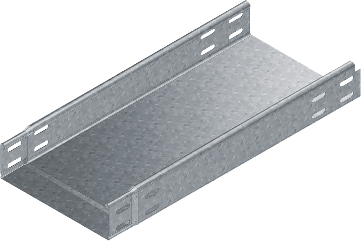 Kabelbahn ungelocht, klickbar  Verb. KBLS-U 3000x200x60x1.00 mm Stahlblech, Sendzimirverzinkt