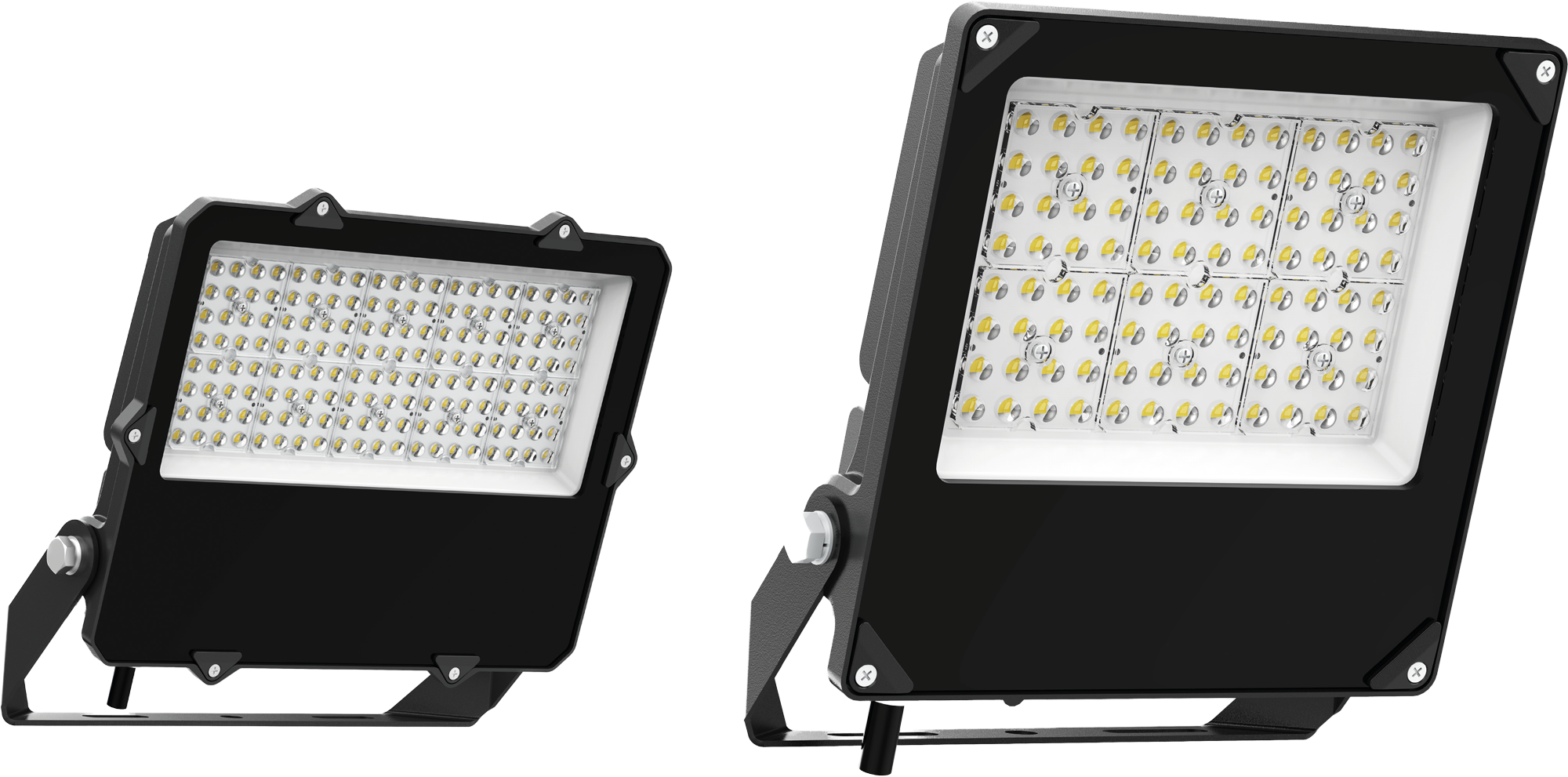 LED-Bügelstrahler BSR 100.4 100W/12500lm/4000K/IP66/CRI 80 354x368x58mm, Linse 120*90°