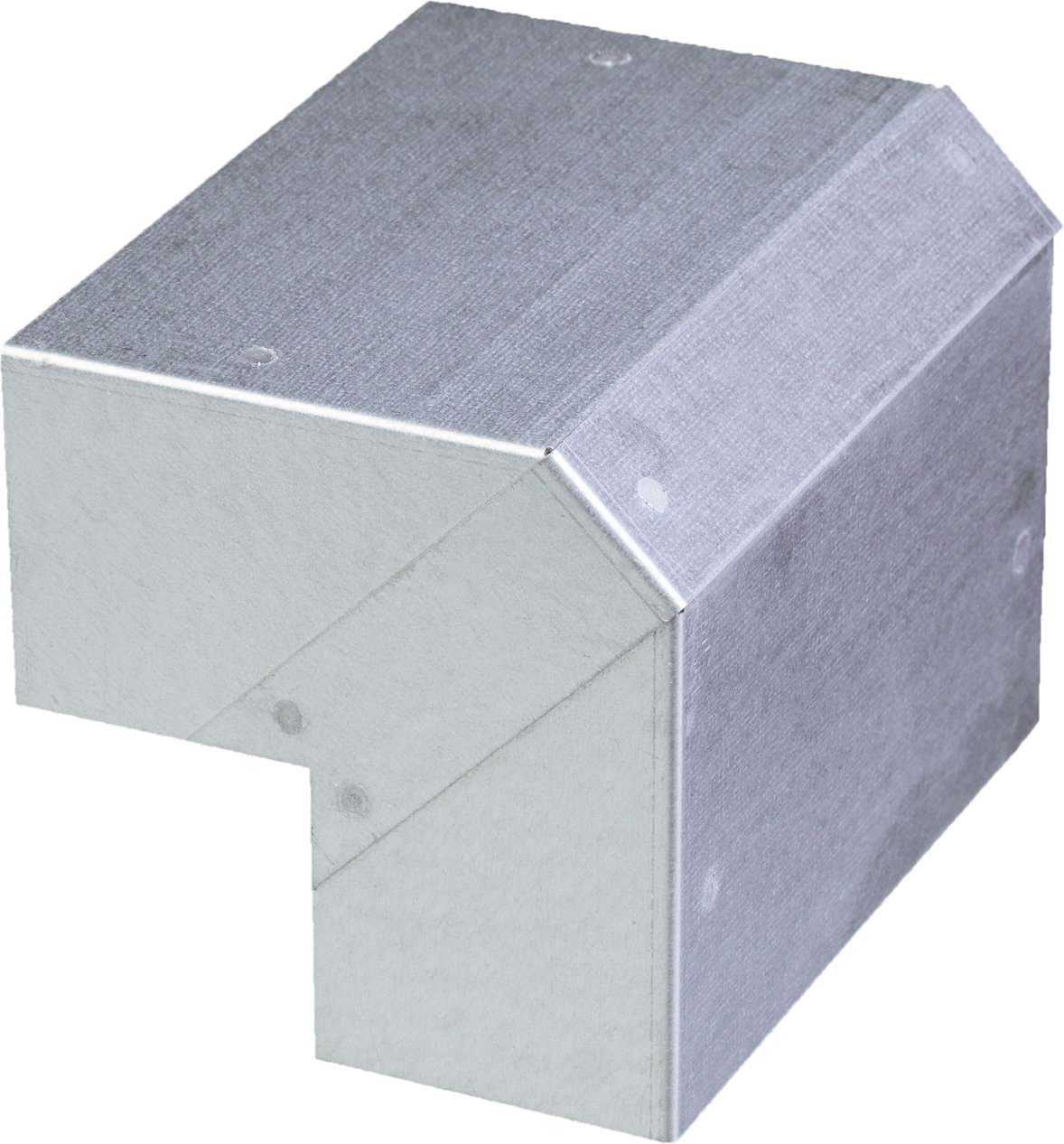 CKS Außenecke 200x60mm Reinweiß RAL 9010, inkl.Deckel Stahlblech, Sendzimirverzinkt
