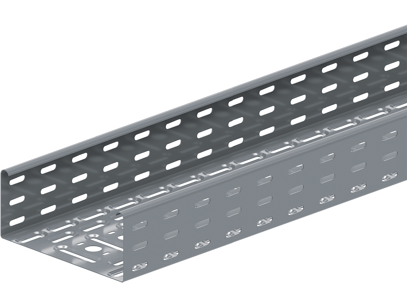 Kabelbahn gelocht KBLV 200x85x1.0 mm Stahlblech, Sendzimirverzinkt